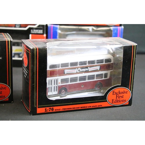 1111 - 18 Boxed / cased diecast model buses to include 12 x EFE and 6 x Corgi Original Omnibus. Diecast ex,... 