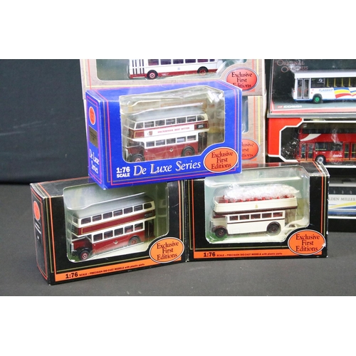 1111 - 18 Boxed / cased diecast model buses to include 12 x EFE and 6 x Corgi Original Omnibus. Diecast ex,... 