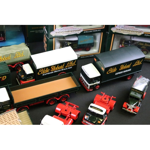 1115 - 14 Boxed Corgi Eddie Stobart diecast models to include Modern Trucks 75201 ERF Curtainside, 13601 Fo... 