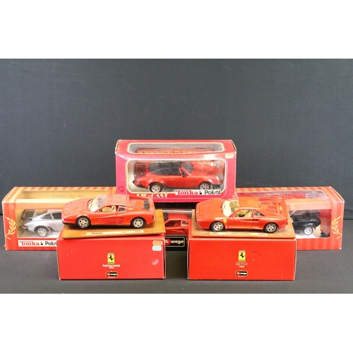 1121 - Six boxed diecast models to include 3 x Burago examples to include Ferrari GTO 1984, Ferrari Testaro... 