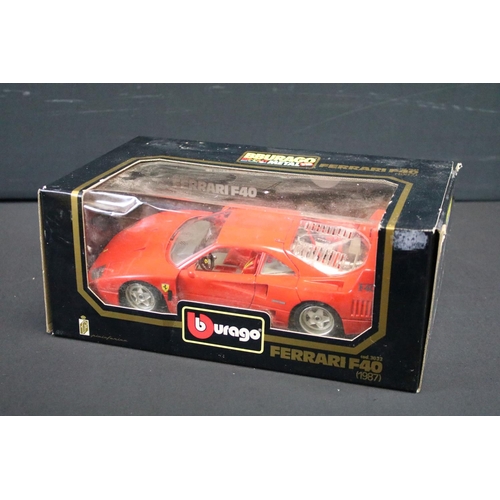 1121 - Six boxed diecast models to include 3 x Burago examples to include Ferrari GTO 1984, Ferrari Testaro... 