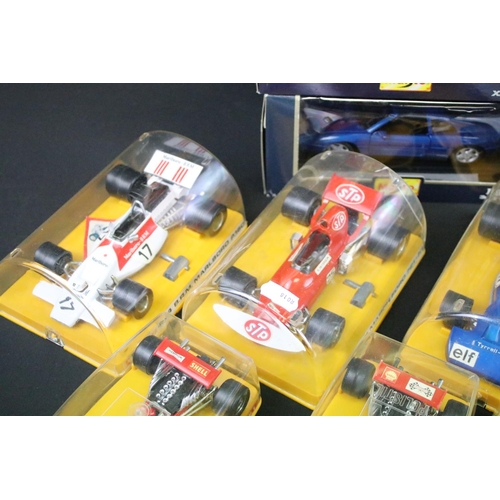 1124 - 12 Cased Polistil / Politoys diecast model racing cars to include FX4 B.R.M. Marlboro P.160, FX1 Tyr... 