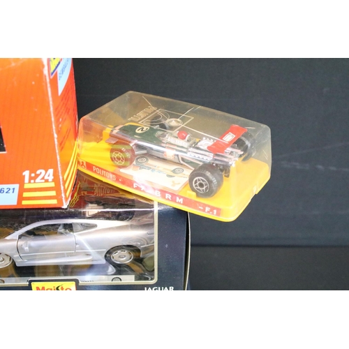 1124 - 12 Cased Polistil / Politoys diecast model racing cars to include FX4 B.R.M. Marlboro P.160, FX1 Tyr... 