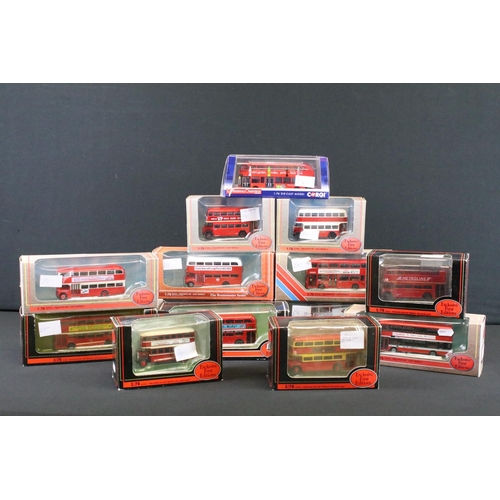 1125 - 13 Boxed EFE Exclusive First Editions diecast model buses, 1:76 scale, plus a cased Corgi Original O... 