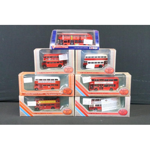 1125 - 13 Boxed EFE Exclusive First Editions diecast model buses, 1:76 scale, plus a cased Corgi Original O... 