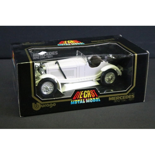 1126 - Two boxed Burago 1/18 scale diecast models to include 3006 Jaguar SS 100 & 3002 Mercedez Benz SSKL (... 