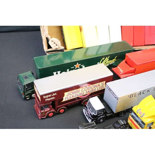 1130 - 23 Corgi diecast model trucks, featuring Corgi Major Berliet tractor & articulated trailer (some pla... 