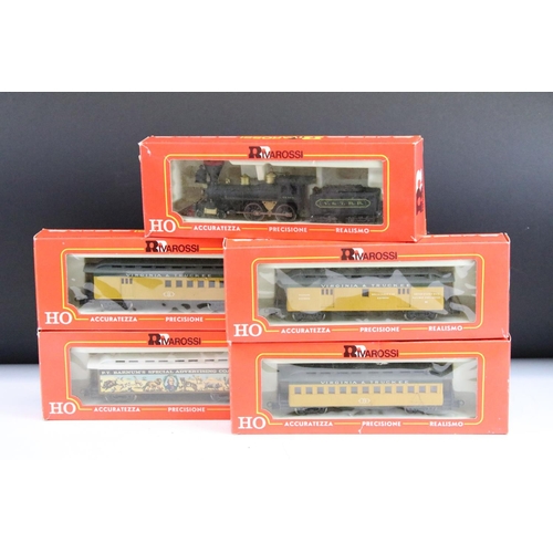 27 - Ex Shop Stock - Boxed Rivarossi HO gauge 1212 4-4-0 Virginia & Truckee locomotive and 4 x boxed Riva... 