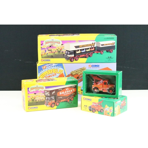 1202 - Four boxed Corgi circus related diecast models to include 3 x The Showmans Range (09901, 12601 & 161... 