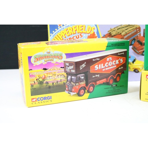 1202 - Four boxed Corgi circus related diecast models to include 3 x The Showmans Range (09901, 12601 & 161... 