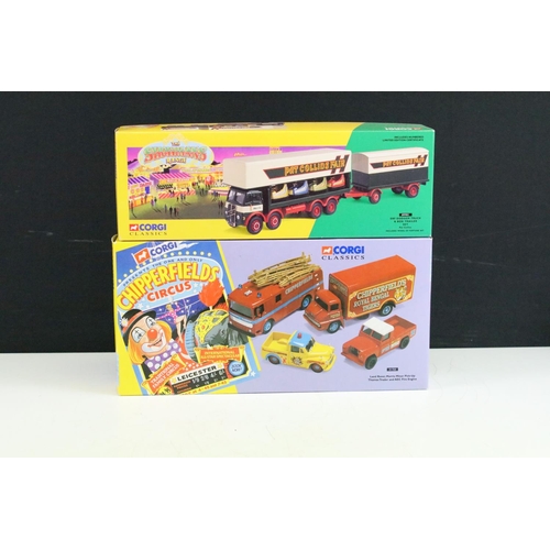 1202 - Four boxed Corgi circus related diecast models to include 3 x The Showmans Range (09901, 12601 & 161... 