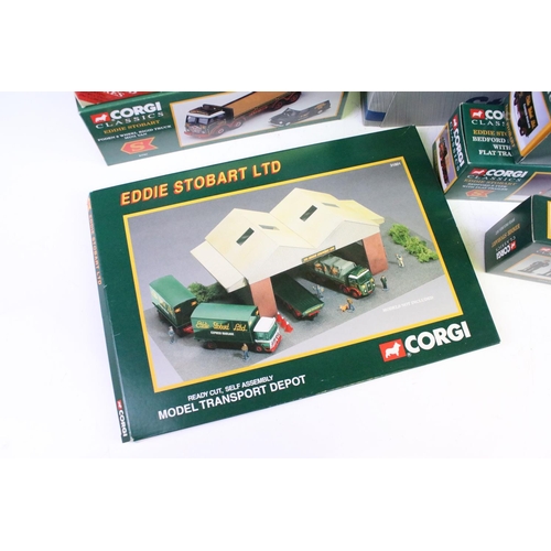 1208 - 13 Boxed Eddie Stobart diecast models to include 9 x Corgi, 2 x Oxford and 2 x Atlas, ex, plus a box... 