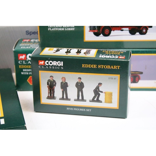 1208 - 13 Boxed Eddie Stobart diecast models to include 9 x Corgi, 2 x Oxford and 2 x Atlas, ex, plus a box... 