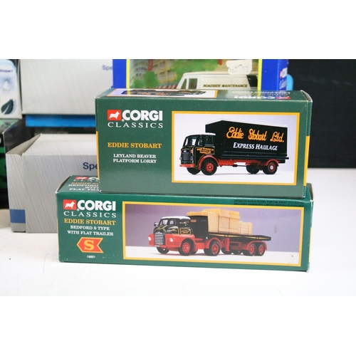 1208 - 13 Boxed Eddie Stobart diecast models to include 9 x Corgi, 2 x Oxford and 2 x Atlas, ex, plus a box... 