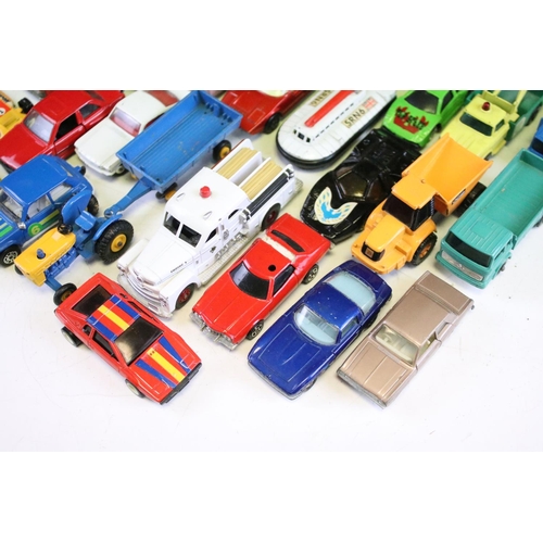 1214 - Around 90 mid 20th C onwards play worn diecast models to include Matchbox & Corgi examples, featurin... 