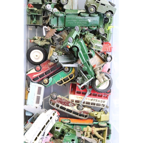 1216 - Quantity of mid 20th C onwards diecast, plastic & tin plate models to include heavily play worn Dink... 