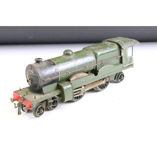 49 - Hornby O gauge Lord Nelson locomotive and tender with additional Lord Nelson name plate and straight... 