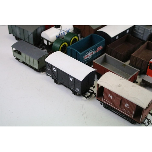 63 - 37 OO gauge items of rolling stock to include wagons, vans and tankers, mainly Hornby examples