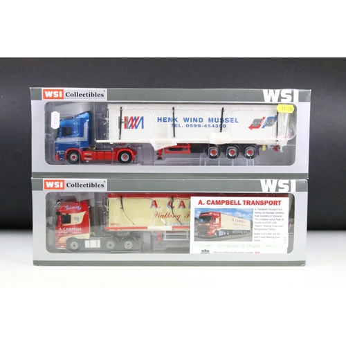 1242 - Two boxed 1/50 WSI Collectables haulage diecast models to include Henk Wind Mussel & A Campbell Tran... 