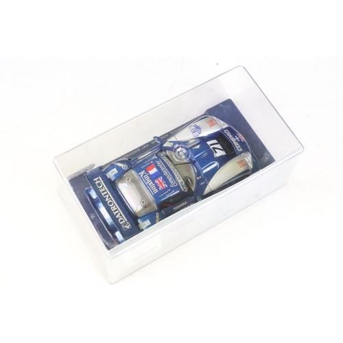 1249 - Three boxed/ cased Fly 1:32 scale models slot racing cars to include Marcos 600 LM 1st Spa 98 Britis... 