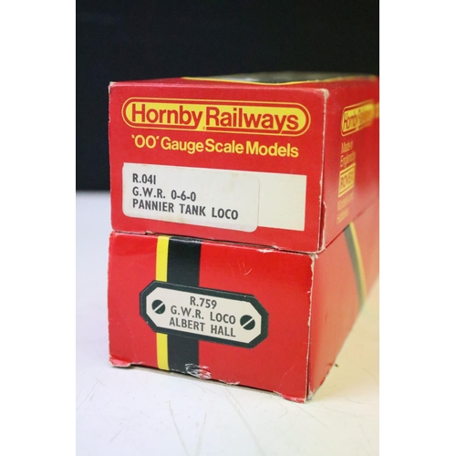 80 - Three boxed Hornby / Triang OO gauge locomotives to include R759 GWR Loco Albert Hall, R041 GWR 0-6-... 