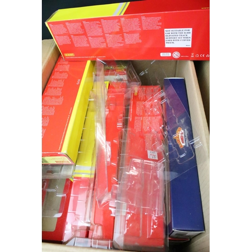 85 - Quantity of model railway accessories to include track, rolling stock, empty boxes, trackside buildi... 