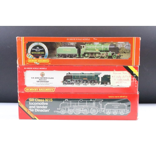 91 - Seven boxed OO gauge locomotives to include 5 x Hornby (ltd edn Mallard, R154 SR Loco Sir Dinadan, S... 