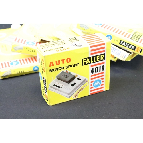 99 - Boxed Faller Auto Motor Sport 4000 containing Mercedes Benz 230SL, 2 x cased x cars (4855 Fiat 1800 ... 