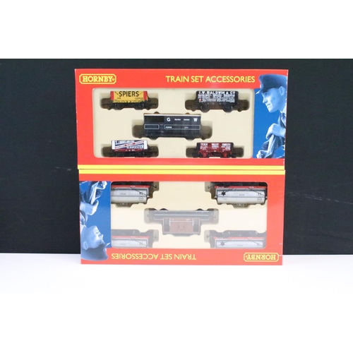 124 - 13 Boxed OO gauge items of rolling stock to include 2 x Hornby Train Set Accessories pack of five (R... 