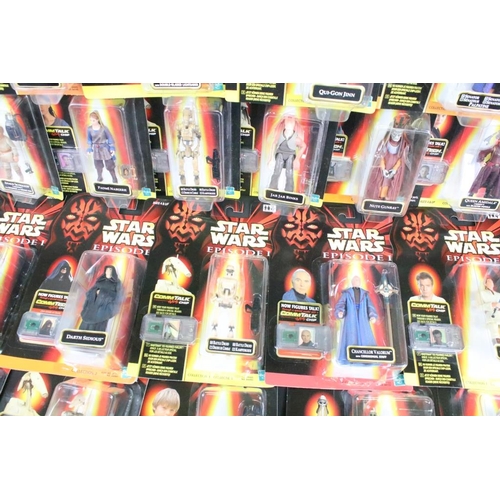 266 - Star Wars - Collection of 31 carded Hasbro Star Wars Episode 1 With Comm Tech Chip figures to includ... 