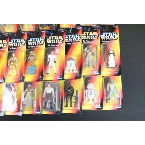 269 - Star Wars - Collection of 44 carded Kenner Star Wars The Power Of The Force figures to include Luke ... 