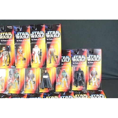 269 - Star Wars - Collection of 44 carded Kenner Star Wars The Power Of The Force figures to include Luke ... 