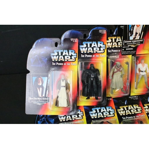 269 - Star Wars - Collection of 44 carded Kenner Star Wars The Power Of The Force figures to include Luke ... 