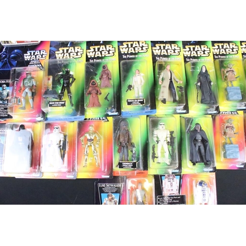 272 - Star Wars - Collection of 30 Kenner Star Wars carded figures to include 14 x Kenner Power Of The For... 