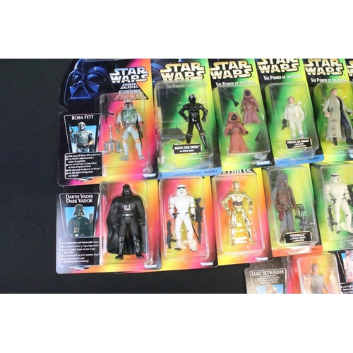 272 - Star Wars - Collection of 30 Kenner Star Wars carded figures to include 14 x Kenner Power Of The For... 