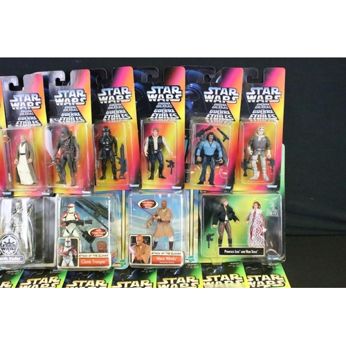 272 - Star Wars - Collection of 30 Kenner Star Wars carded figures to include 14 x Kenner Power Of The For... 