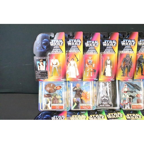 272 - Star Wars - Collection of 30 Kenner Star Wars carded figures to include 14 x Kenner Power Of The For... 