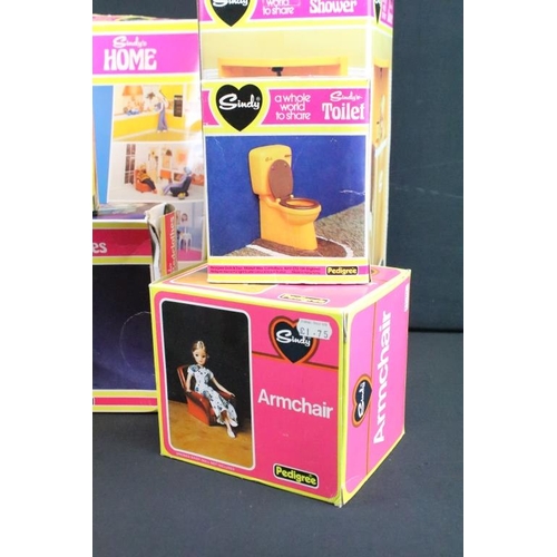 1504 - 11 Boxed Pedigree play sets / accessory sets to include Sindy's Home (44543 - tatty box), Shower (44... 