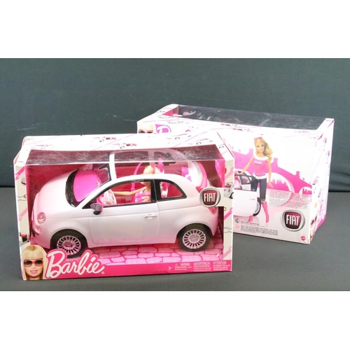 1506 - Two boxed Mattel Barbie Fiat 500C fashion doll sets, no. R1623 (dolls & cars ex, boxes gd-vg), plus ... 