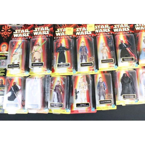 273 - Star Wars - Collection of 27 Hasbro Star Wars Episode 1 carded figures to include Darth Maul, Mace W... 