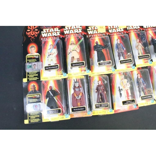 273 - Star Wars - Collection of 27 Hasbro Star Wars Episode 1 carded figures to include Darth Maul, Mace W... 