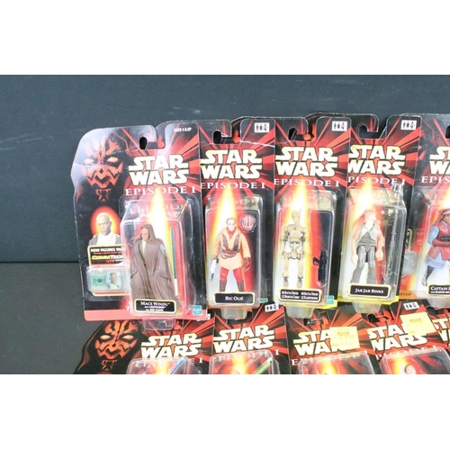 273 - Star Wars - Collection of 27 Hasbro Star Wars Episode 1 carded figures to include Darth Maul, Mace W... 