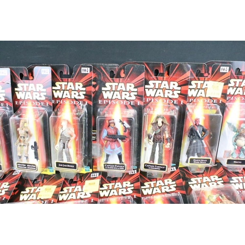 273 - Star Wars - Collection of 27 Hasbro Star Wars Episode 1 carded figures to include Darth Maul, Mace W... 