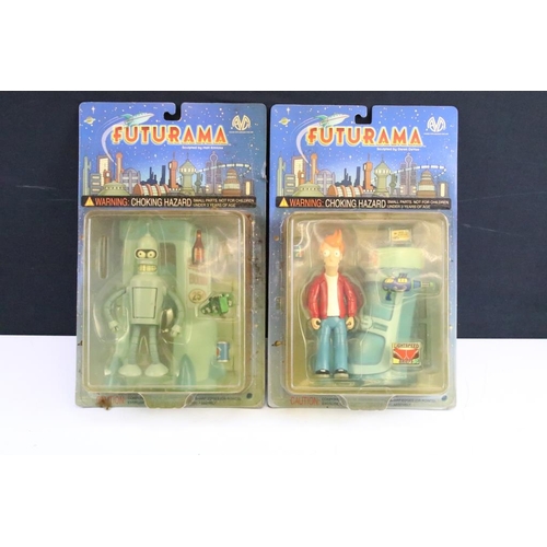 280 - Collection of four Moore Action Collectable Futurama action figures to include Bender, Fry, Planet E... 