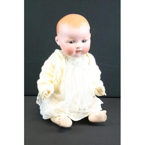 1573 - Three German bisque headed dolls to include Armand Marseille 351/10K dream baby, an A. S. 261/8 baby... 