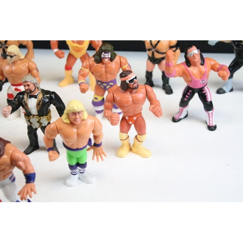 486 - WWF / WWE Wrestling - 15 Hasbro WWF figures to include Demolition (Ax, Crush & Smash), The Rockers, ... 