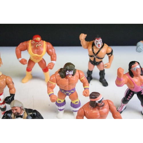 486 - WWF / WWE Wrestling - 15 Hasbro WWF figures to include Demolition (Ax, Crush & Smash), The Rockers, ... 