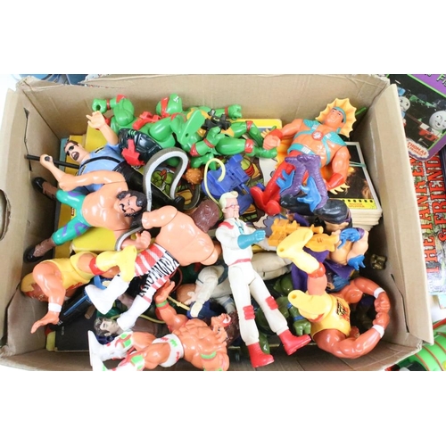 487 - Collection of 18 plastic figures, circa 1980's / 90's, to include Ghostbusters (Peter Venkman, Egon ... 