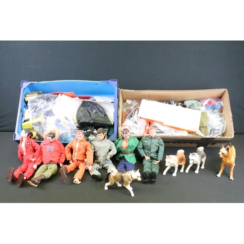 401 - Action Man - Six Palitoy Action Man / GI Joe action figures, together with a collection of Action Ma... 