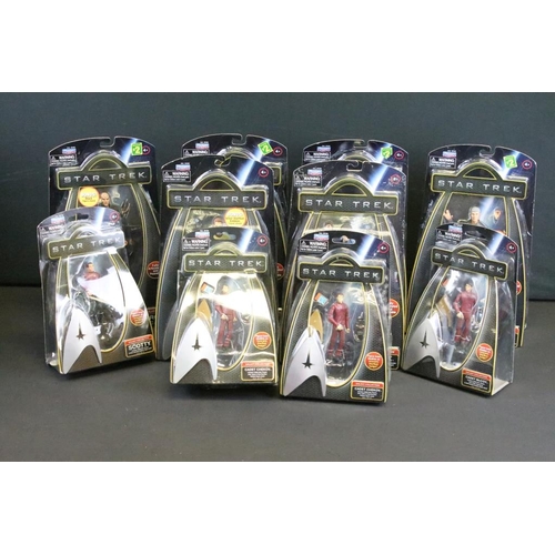 402 - Ten carded Playmates Start Trek action figures to include 6 x Warp Collection (Nero, Scotty, Origina... 